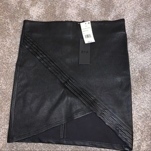 RTA Leather Pencil Skirt with Slit